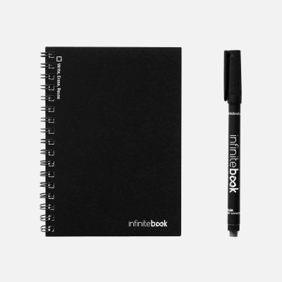 Caderno reutilizável Infinitebook - A6 Preto Caderno reutilizável Infinitebook - A6 Preto