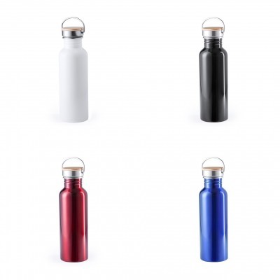 GARRAFA ESTILO RETRO EM AÇO INOXIDÁVEL 800ML