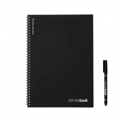 Caderno reutilizável Infinitebook - A4 Preto