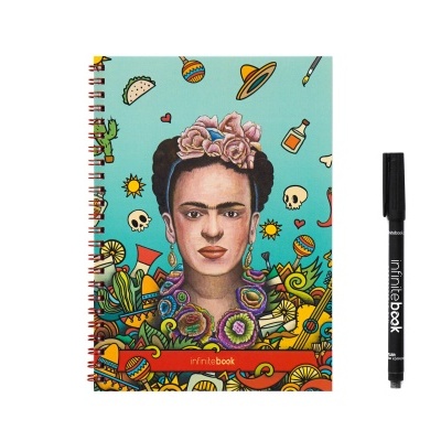 Caderno reutilizável Infinitebook A5 - Edição especial Frida Kahlo