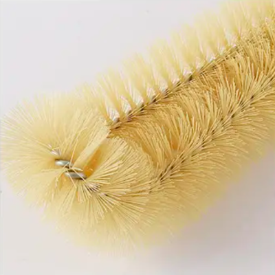 Escova de limpeza cilíndrica com cerdas amarelas