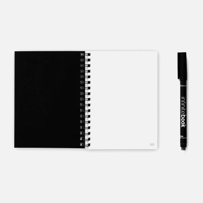 Caderno reutilizável Infinitebook - A6 Preto Caderno reutilizável Infinitebook - A6 Preto
