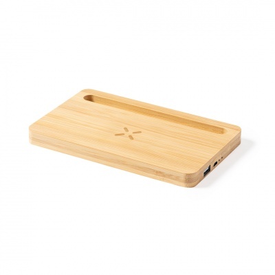 BASE DE CARREGAMENTO SEM FIOS EM BAMBU