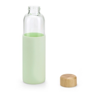 Garrafa em vidro com capa em silicone - 600ml