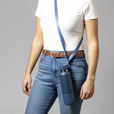 Garrafa térmica com copo e fita - 550ml