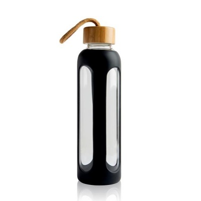 Garrafa em vidro com capa de silicone - 600ml