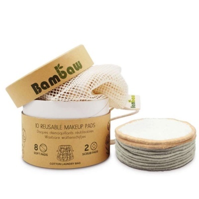 10 discos desmaquilhantes reutilizáveis com bolsa para lavagem