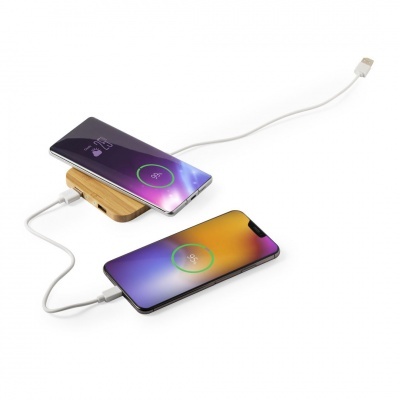 CARREGADOR WIRELESS EM BAMBU