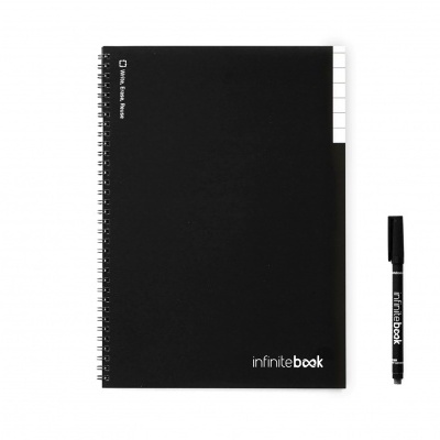 Caderno reutilizável Infinitebook - A4 Preto