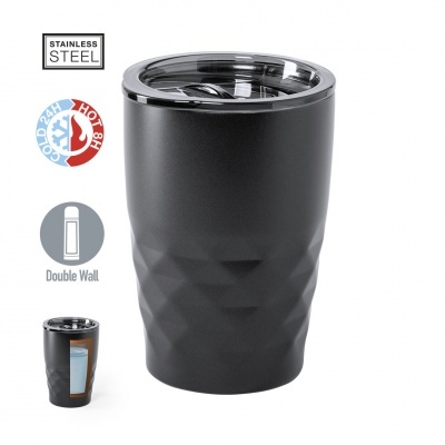 COPO TÉRMICO 350ML - DISPONÍVEL EM PRETO E DOURADO