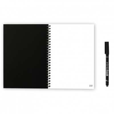 Caderno reutilizável Infinitebook - A5 Preto Caderno reutilizável Infinitebook - A5 Preto