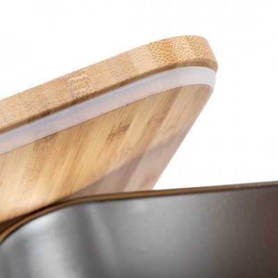 MARMITA EM AÇO INOXIDÁVEL E BAMBU