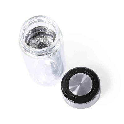 Copo térmico de parede dupla e infusor de chá incluído