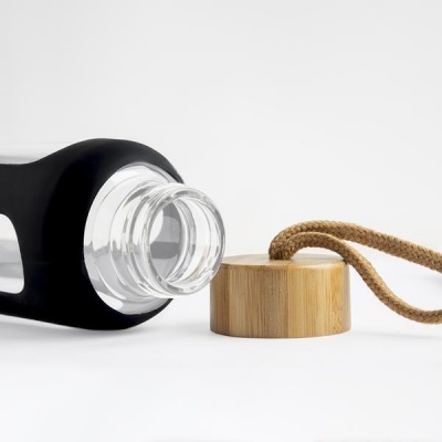 Garrafa em vidro com capa de silicone - 600ml