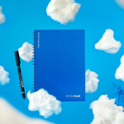 Caderno reutilizável Infinitebook - A5 Azul