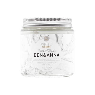 PASTA DE DENTES NATURAL BEN&ANNA WHITE COM FLÚOR 100ML