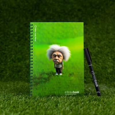 Caderno reutilizável Infinitebook A5 - Edição especial Einstein AI