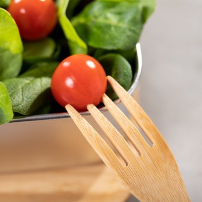 MARMITA EM AÇO INOXIDÁVEL E BAMBU