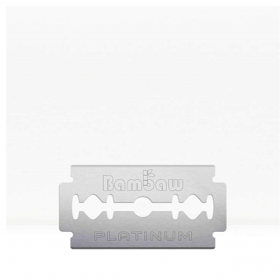 Pack de 5 lâminas de barbear em inox e platina - Bambaw