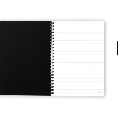 Caderno reutilizável Infinitebook - A5 Preto Caderno reutilizável Infinitebook - A5 Preto