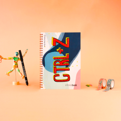 Caderno reutilizável Infinitebook  CTRL+Z A5