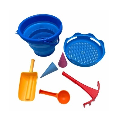 Conjunto Brinquedos Praia 7 em 1 AZUL CompacToys