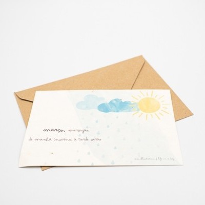 Postal Provérbio Mês