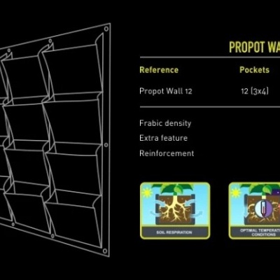 Jardim vertical de feltro