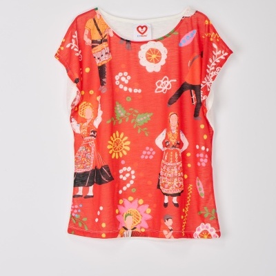 T-shirt "Padrão Bermelho"