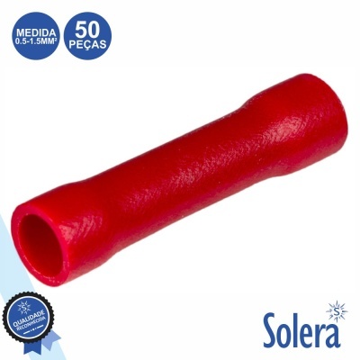 TERMINAL REDONDO ISOLADO 0.5-1.5MM² 50X VERMELHO SOLERA