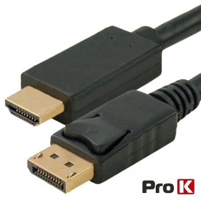 CABO DISPLAYPORT MACHO  HDMI MACHO 2M PROK