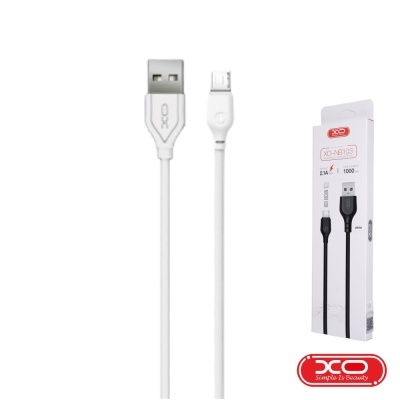 Cabo USB-A 2.0 Macho  Micro USB-B 2.1A 1M Branco XO
