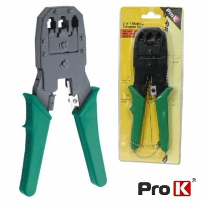 ALICATE DE CRAVAR 4P4C6P4C8P8CRJ10RJ11RJ45 PROK