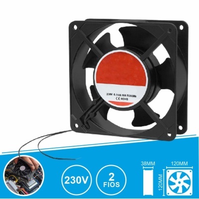 Ventoinha 230V 120x120x38mm 2 Fios