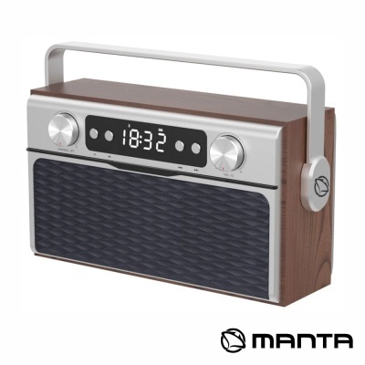 Rádio Portátil 20W FMUSBMicroSDAUXBT MANTA