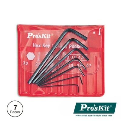 CONJUNTO DE 7 CHAVES HEXAGONAIS PROSKIT