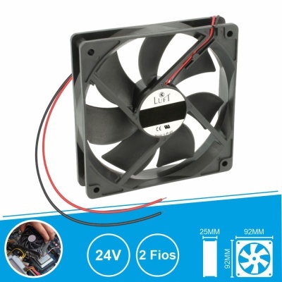 Ventoinha 24V 92x92x25mm 2 Fios KLD024PP092CSWH LUFT