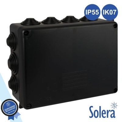 CAIXA DE PASSAGEM ESTANQUE C 14 CONES 220x170x80MM SOLERA