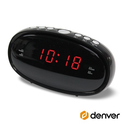Relógio Despertador PLL FM Digital DENVER