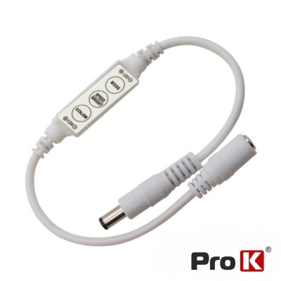Cabo adaptador com controlo remoto e conectores DC branco