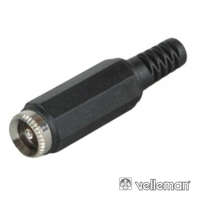 Conector coaxial F preto com ponta metálica e proteção para cabo