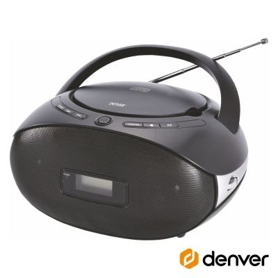 Rádio Portátil FMCDAUX Colunas 2x1W DENVER