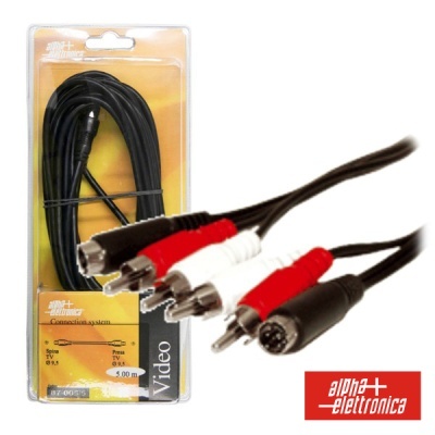 CABO 2-SVHS MACHO  4-RCA ÁUDIO MACHO 1.5M BLISTER
