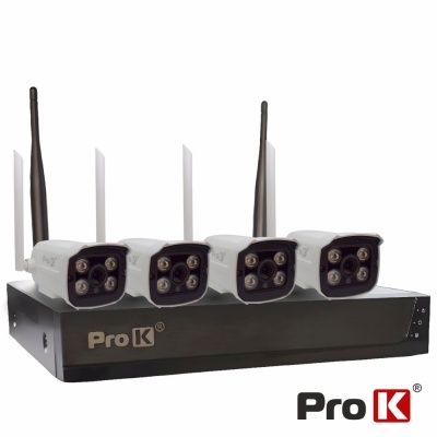Pack Vigilância 4 Câmaras IP66 NVR WIFI PROK