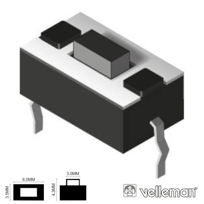 COMUTADOR MICRO SWITCH 6x3.5MM ALTURA 4.2MM VELLEMAN