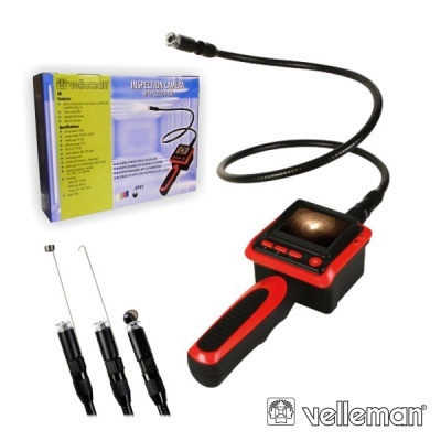 Endoscópio de inspeção com cabo flexível e acessórios