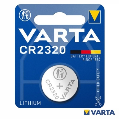 Bateria VARTA CR2320 em embalagem azul com texto branco e amarelo