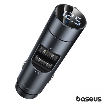 Transmissor FM Bluetooth V5.0 2USB 3.0 QC BASEUS