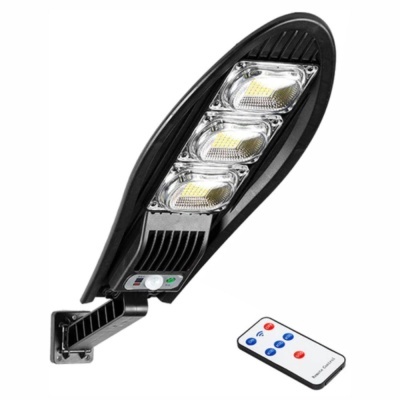 Lâmpada LED exterior preta com telecomando