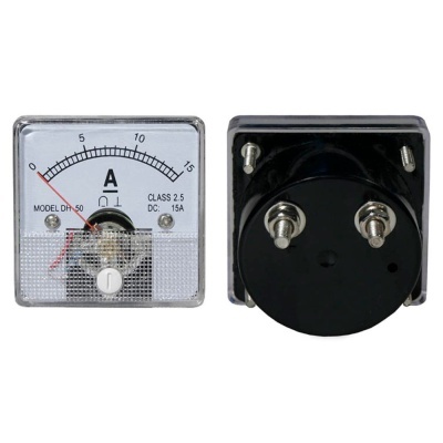 Amperímetro analógico com escala de 0 a 15A, modelo DH-50